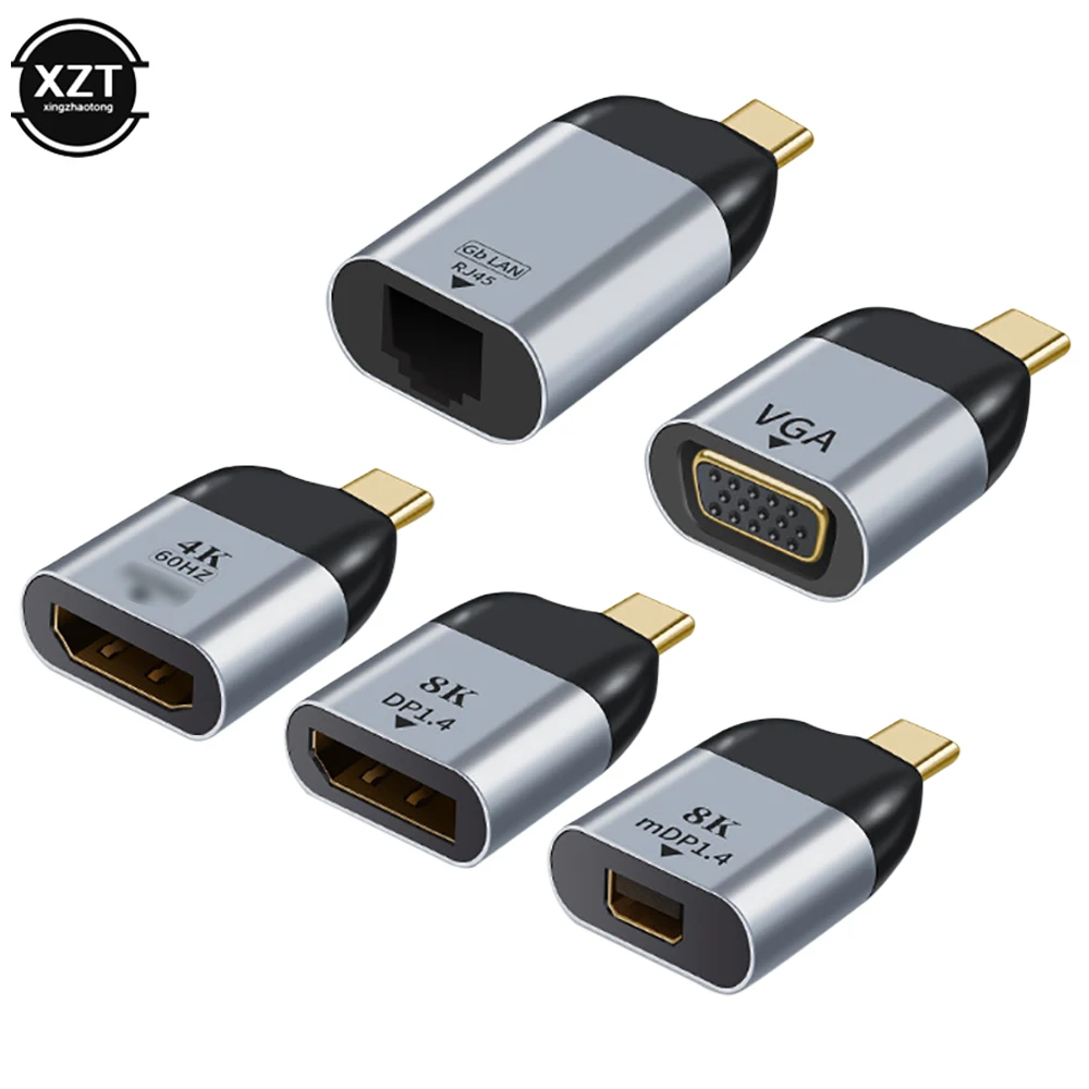 Переходник с USB C на HDMI совместимый Dp Mini Vga Type HDMI-совместимый кабель 4K конвертер для