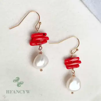 

11-12mm Natural Baroque Freshwater Pearl Earrings Jewelry Gift Cultured Real Accessories Women Earbob Party Mesmerizing AAA