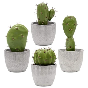 Small Faux Cactus Succulent Plants in Pots for Home Shelf Office Table Desk House Mini Cute Potted Decorations Set of 4
Small Faux Cactus Succulent Plants in Pots for Home Shelf Office Table Desk House Mini Cute Potted Decorations Set of 4