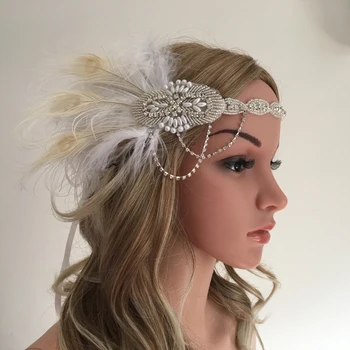 Headband Strass Rhinestone And Beads Synthetic Retro Style Hair Jewelry 
Headband Strass Rhinestone And Beads Synthetic Retro Style Hair Jewelry