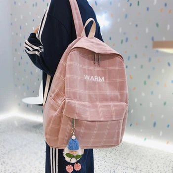 Student Women Cute Harajuku Backpack Cotton Fabric Female School Bag Fashion Girl Book Plaid Backpack Kawaii Lattice Ladies Bags
Student Women Cute Harajuku Backpack Cotton Fabric Female School Bag Fashion Girl Book Plaid Backpack Kawaii Lattice Ladies Bags