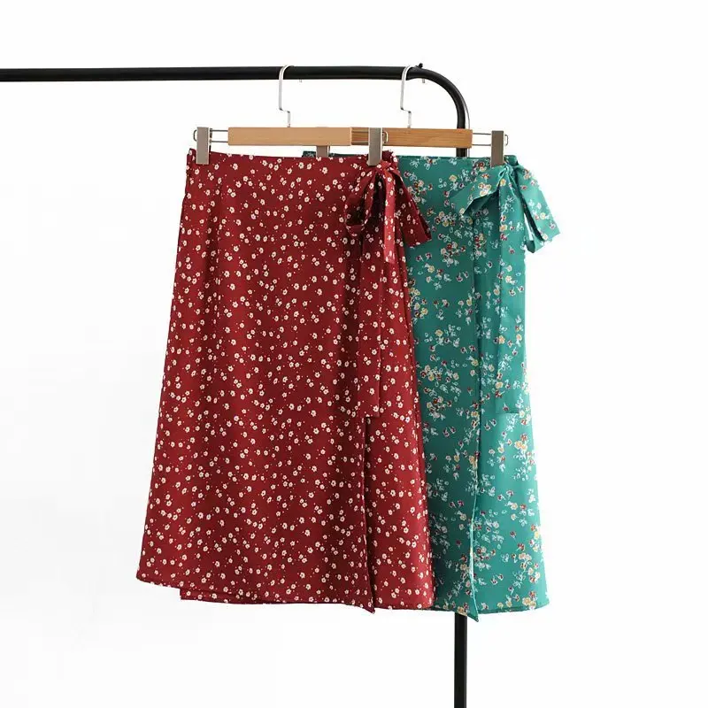 Cardigan Solid Skirt Summer 2019 New Style Europe And America Fashion Floral Lace-up High-waisted Wrapped Lapel Chiffon Skirt
Cardigan Solid Skirt Summer 2019 New Style Europe And America Fashion Floral Lace-up High-waisted Wrapped Lapel Chiffon Skirt