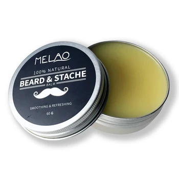

MELAO Beard Balm with argan oil and mango butter, Natural beard wax for beard care & styling balm, Leave-in Conditioner, 60g