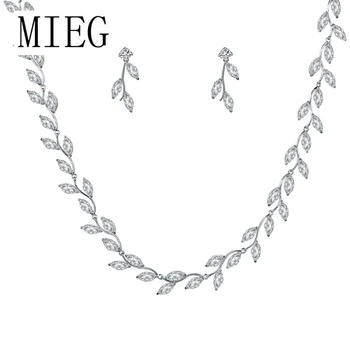 MIEG Brand Elegant Marquise Leaf Cubic Zirconia Crystal Wedding Bridal Jewelry Set
MIEG Brand Elegant Marquise Leaf Cubic Zirconia Crystal Wedding Bridal Jewelry Set