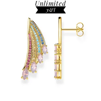Hummingbird Feahter Stud Earring Thomas Gold Rainbow 925 Sterling Silver Wing Ear Stud Fine Jewerly For Women Bohemia Gift 2020 
Hummingbird Feahter Stud Earring Thomas Gold Rainbow 925 Sterling Silver Wing Ear Stud Fine Jewerly For Women Bohemia Gift 2020