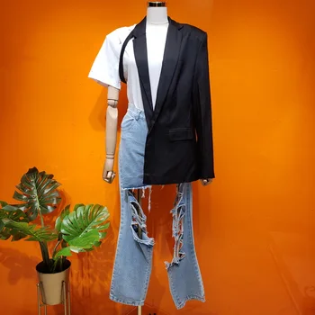 Fashion New 2020 Suit Jackets Spring and Summer Off Shoulder Wild Ladies Jackets Solid Color Cotton Casual Women Clothing
Fashion New 2020 Suit Jackets Spring and Summer Off Shoulder Wild Ladies Jackets Solid Color Cotton Casual Women Clothing