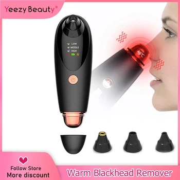 Warm Blackhead Remover Face Deep Cleaner Suction Nose Hot Compress Black Head Remover Acne Black Dot Pimple Facial SPA Machine
Warm Blackhead Remover Face Deep Cleaner Suction Nose Hot Compress Black Head Remover Acne Black Dot Pimple Facial SPA Machine