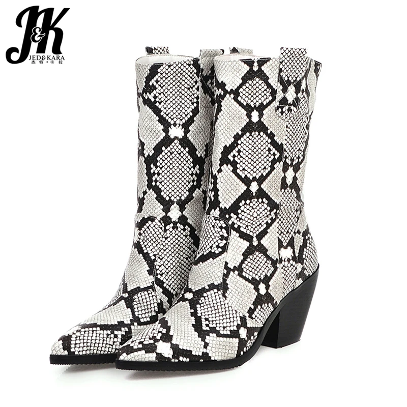 JK Sxxy Snake Skin Pu Boots Women Western Ankle Boot Ladies High Heels Shoes Pointed Toe Shoes Female Shoes Winter Big Size 46
JK Sxxy Snake Skin Pu Boots Women Western Ankle Boot Ladies High Heels Shoes Pointed Toe Shoes Female Shoes Winter Big Size 46