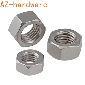 304 Stainless Steel Hexagonal Nuts Hex Nut Bolt Caps M1-M16 Spot 10pcs