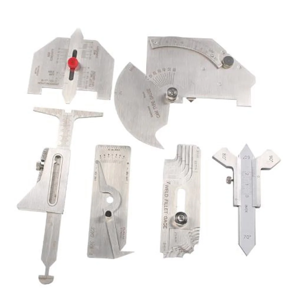 6pcs Set Welding Gauges Inspection Combo Measuring Tool MG-8 MG-11 V-WAC Gaps Woodworking Machinery Parts Supplies
6pcs Set Welding Gauges Inspection Combo Measuring Tool MG-8 MG-11 V-WAC Gaps Woodworking Machinery Parts Supplies