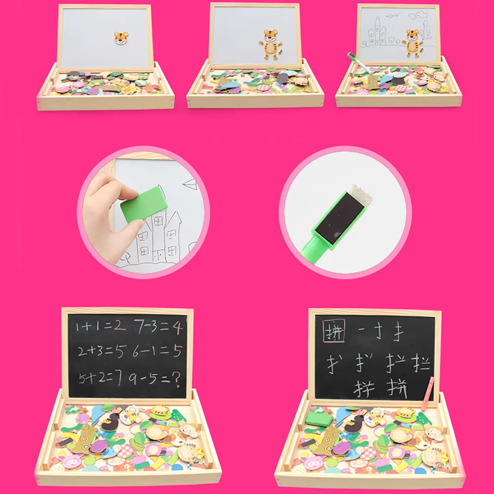 Learning Educational Writing Kids Gift Chalkboard Drawing Toy Set Double Face Games Easel Children Wooden Jigsaw Magnetic Board
Learning Educational Writing Kids Gift Chalkboard Drawing Toy Set Double Face Games Easel Children Wooden Jigsaw Magnetic Board
