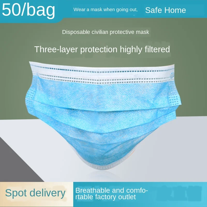 Protective Mask Disposable Use Face Mask Civil Antibacterial 3-Tier General Protection Daily Use Face Mask Currently Available
Protective Mask Disposable Use Face Mask Civil Antibacterial 3-Tier General Protection Daily Use Face Mask Currently Available