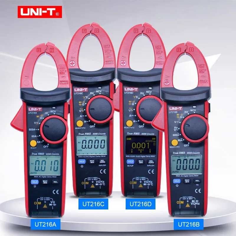 True RMS Digital Clamp Meter current voltage tester Resistance Capacitance Diode Test NCV UNI-T UT216A UT216B UT216C UT216D
True RMS Digital Clamp Meter current voltage tester Resistance Capacitance Diode Test NCV UNI-T UT216A UT216B UT216C UT216D