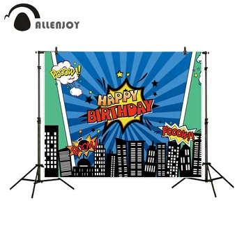 Allenjoy Superhero Photophone Event Supplies Pooow Boom Happy Birthday Party Curtains Night Cityscape Child Celebrate Wallpaper
Allenjoy Superhero Photophone Event Supplies Pooow Boom Happy Birthday Party Curtains Night Cityscape Child Celebrate Wallpaper