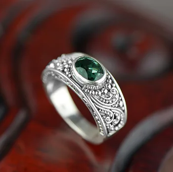 2019 Limited New Anel Feminino Thai Light Crystal 925 Ring Restoring Ancient Ways Of People And Women Strong Personality Rings