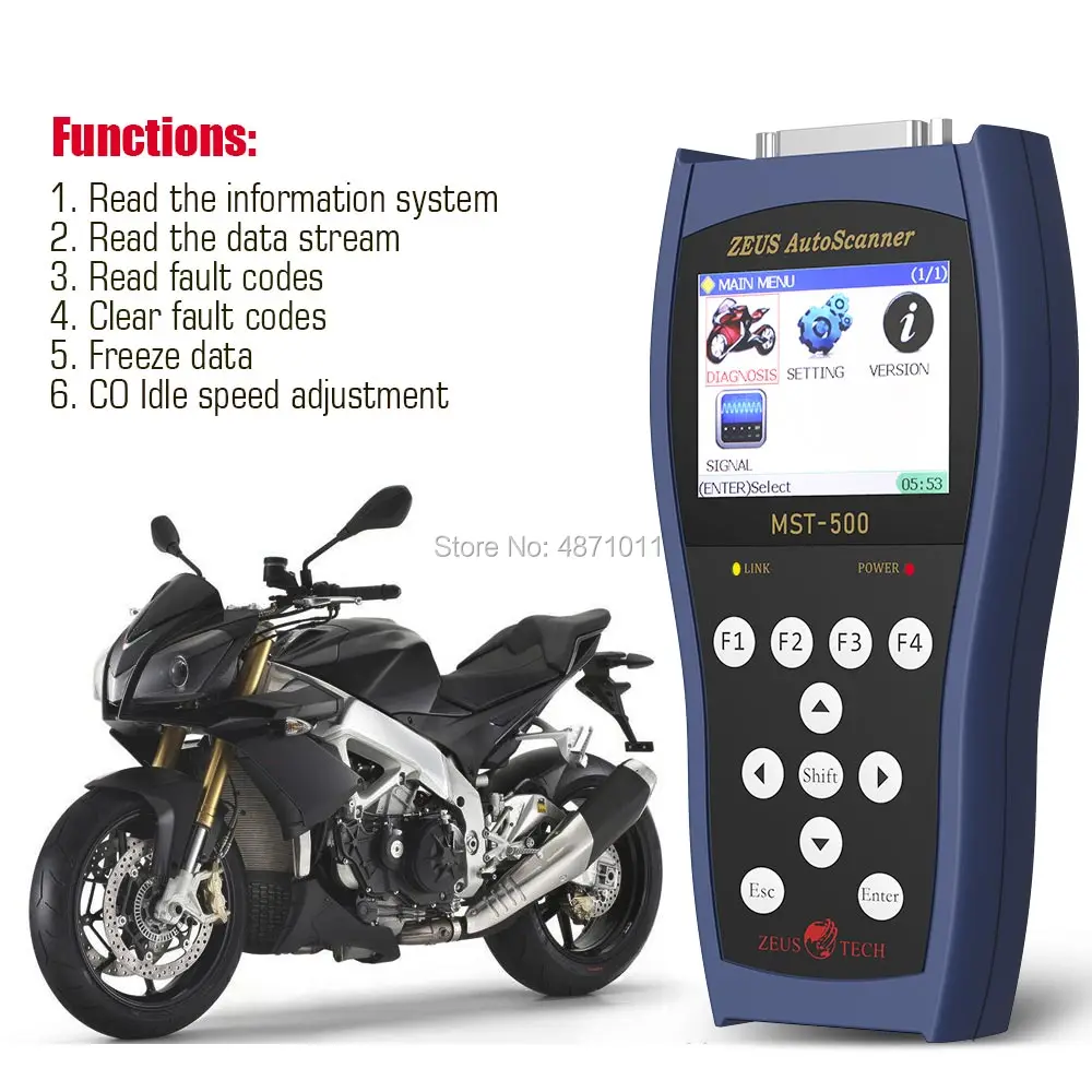 Smart Hand-held Scanner MST-500 Error Code Reader Motorcycle Diagnostic Scanner Supported Most Asian Motorcycles Update Online
Smart Hand-held Scanner MST-500 Error Code Reader Motorcycle Diagnostic Scanner Supported Most Asian Motorcycles Update Online