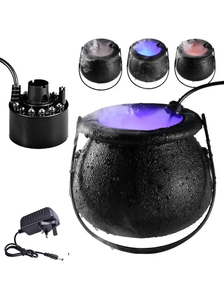 Halloween Smoke Machine Led Humidifier Fog Mist Maker Color Changing Witch Pot Fogger Party Decoration Prop DIY Scene Layout
Halloween Smoke Machine Led Humidifier Fog Mist Maker Color Changing Witch Pot Fogger Party Decoration Prop DIY Scene Layout