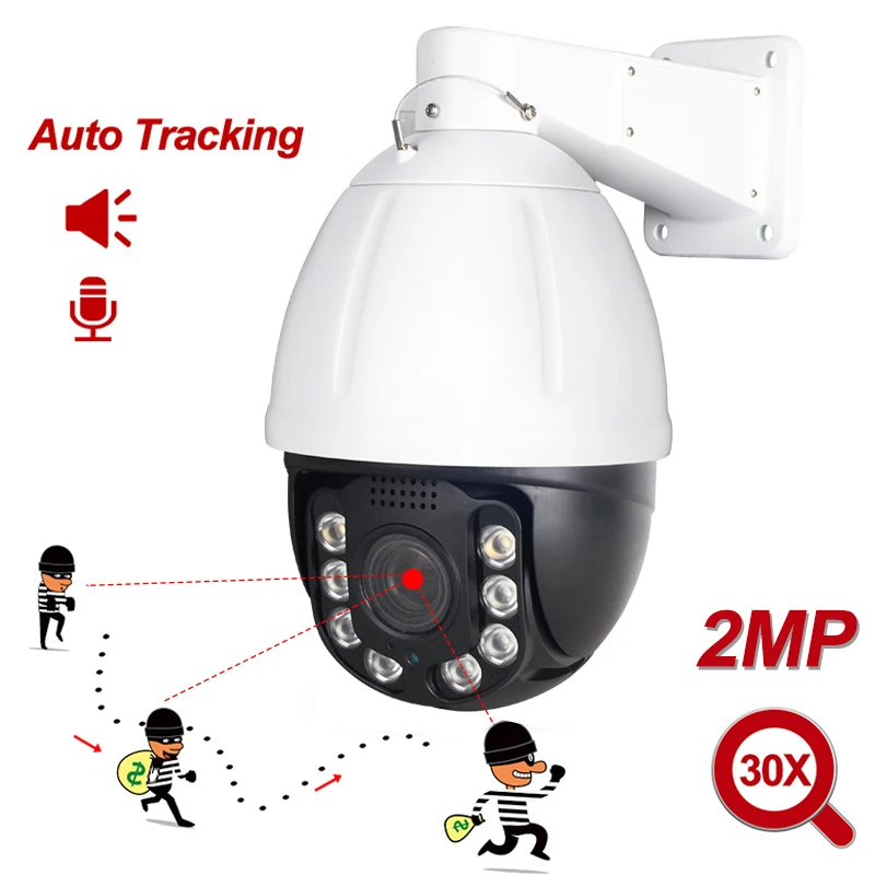 2MP WiFi 30X ZOOM Humanoid Auto Track IR PTZ Speed Onvif IP Camera Humanoid Recognition Build in MIC Speaker 128GB SD Card
2MP WiFi 30X ZOOM Humanoid Auto Track IR PTZ Speed Onvif IP Camera Humanoid Recognition Build in MIC Speaker 128GB SD Card