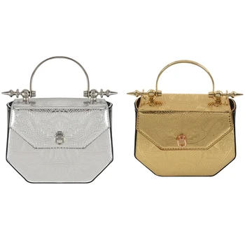 2 Pcs Handbags PU Patchwork Shining Shoulder Bags, Gold & Silver
2 Pcs Handbags PU Patchwork Shining Shoulder Bags, Gold & Silver