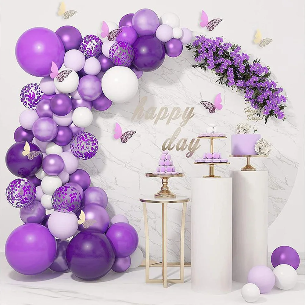 Purple balloon chain with hollow butterfly scene arrangement garland adult/child baby shower/wedding decoration birthday party
Purple balloon chain with hollow butterfly scene arrangement garland adult/child baby shower/wedding decoration birthday party