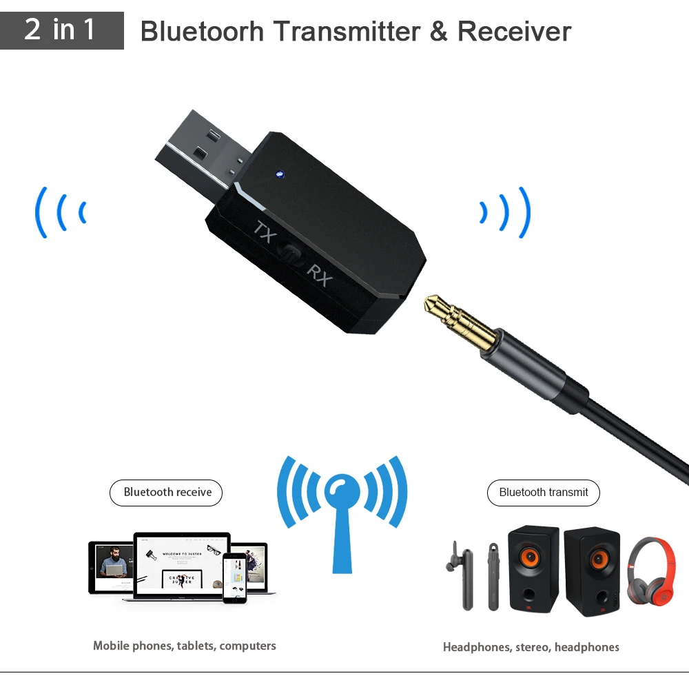 3.5mm Jack USB Wireless Adapter Bluetooth 5.0 Audio Transmitter Mini Stereo AUX RCA Receiver Adapter for TV PC Car Headphone Hot
3.5mm Jack USB Wireless Adapter Bluetooth 5.0 Audio Transmitter Mini Stereo AUX RCA Receiver Adapter for TV PC Car Headphone Hot