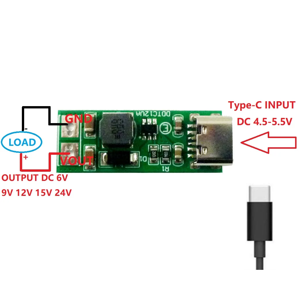 5X 9W mini Type-C USB DC 5V to 6V 9V 12V 15V 24V DC DC Boost Step-up Converter PWM PFM Voltage Regulator Module
5X 9W mini Type-C USB DC 5V to 6V 9V 12V 15V 24V DC DC Boost Step-up Converter PWM PFM Voltage Regulator Module