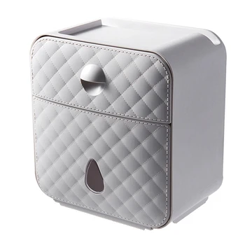 Wall Mounted Toilet Roll Holder Tissue Storage Box Paper Towel Dispenser with Shelf and Drawer for Bathroom
Wall Mounted Toilet Roll Holder Tissue Storage Box Paper Towel Dispenser with Shelf and Drawer for Bathroom