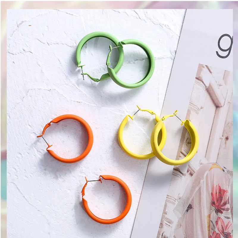 DISCICI Fresh Yellow Green Orange Round Hoop Earrings Simple Candy Color Circle Loop Earrings Ear Ring Jewelry Pendientes WE0506
DISCICI Fresh Yellow Green Orange Round Hoop Earrings Simple Candy Color Circle Loop Earrings Ear Ring Jewelry Pendientes WE0506