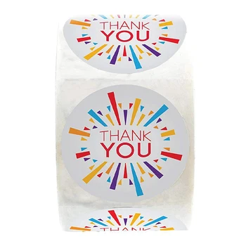 500Pcs/roll Thank You Sticker Seal Labels Round Multi Color Geometric Design Labels Sticker for Cute Scrapbooking Stickers
500Pcs/roll Thank You Sticker Seal Labels Round Multi Color Geometric Design Labels Sticker for Cute Scrapbooking Stickers