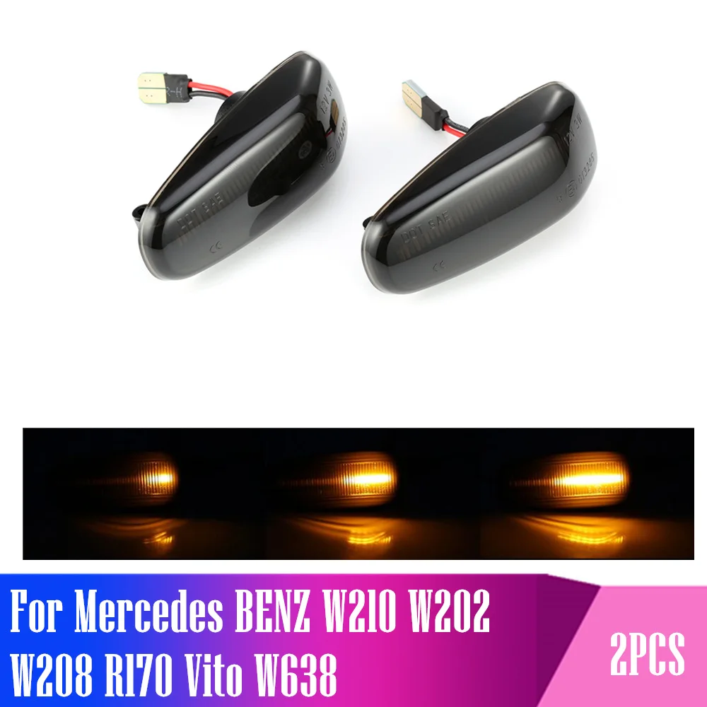 2 pieces Led Dynamic Side Marker Turn Signal Light Sequential Blinker Light For Mercedes BENZ W210 W202 W208 R170 Vito W638
2 pieces Led Dynamic Side Marker Turn Signal Light Sequential Blinker Light For Mercedes BENZ W210 W202 W208 R170 Vito W638