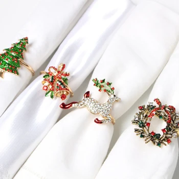 High-end Christmas Tree Napkin Ring Bow Flower Wreath Mouth Ring Hotel Sample Room Set Table Christmas Napkin Buckle
High-end Christmas Tree Napkin Ring Bow Flower Wreath Mouth Ring Hotel Sample Room Set Table Christmas Napkin Buckle