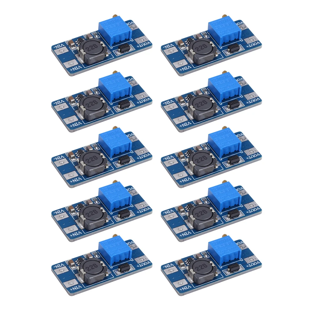 

2A Max MT3608 Adjustable DC-DC Step Up Power Module 3V/5V to 5V/9V/12V/24V 10PCS