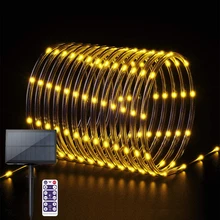 12M 22M 32M Solar Copper Wire Rope Tube LED Light Remote Control PVC Waterproof Light String for Wedding Christmas Garedn Decor
12M 22M 32M Solar Copper Wire Rope Tube LED Light Remote Control PVC Waterproof Light String for Wedding Christmas Garedn Decor