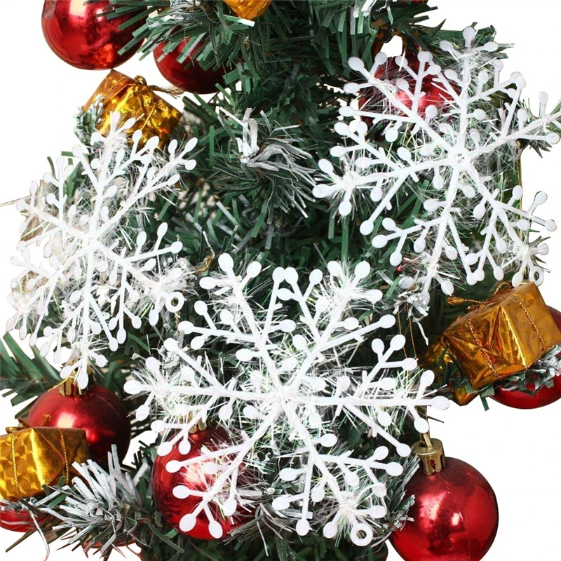 6 Winter Christmas Hanging Snowflake Decorations Large White Snowflakes for Christmas Decoration for Home Holiday New Year Party