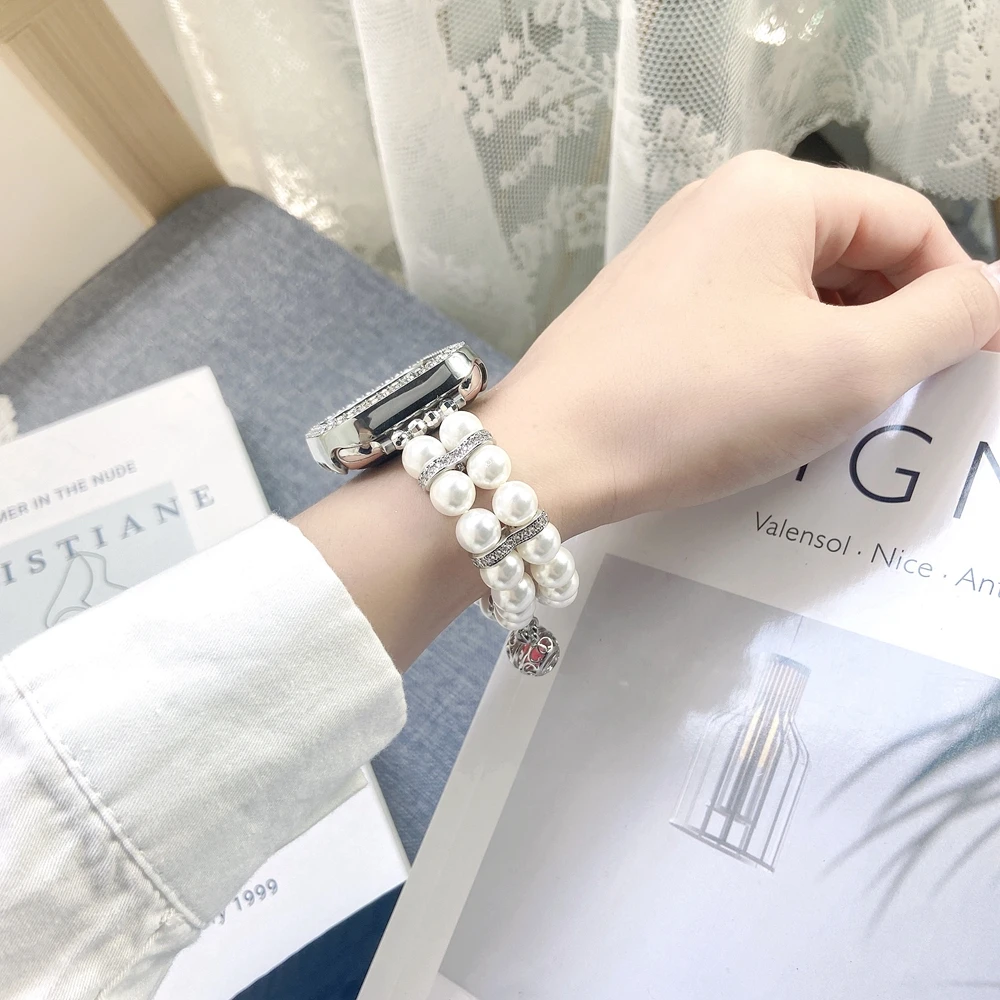 42/44mm Women Jewely Strap for Apple Watch Band SE7 6 5 4 3 2 1 for iWatch Agate Pearl Perfume ball Wristband 38/40mm 41mm/45mm
42/44mm Women Jewely Strap for Apple Watch Band SE7 6 5 4 3 2 1 for iWatch Agate Pearl Perfume ball Wristband 38/40mm 41mm/45mm