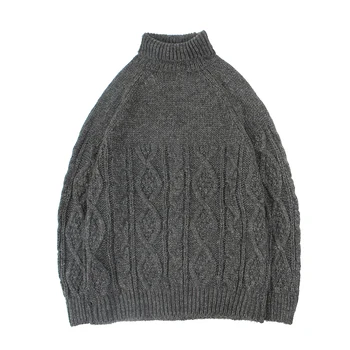 Plus Size Sweater Men Turtleneck Loose Solid Simple All Match Winter Clothes Harajuku Warm Mens Sweaters Women Vintage Korean