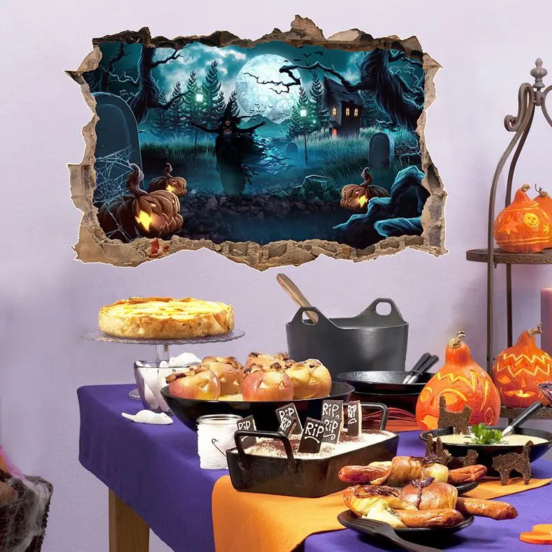Halloween Scary Wall Decor 3D Breaking Wall Sticker Decals Decorative Witch Haunted House Murals Home Wall Decoration
Halloween Scary Wall Decor 3D Breaking Wall Sticker Decals Decorative Witch Haunted House Murals Home Wall Decoration