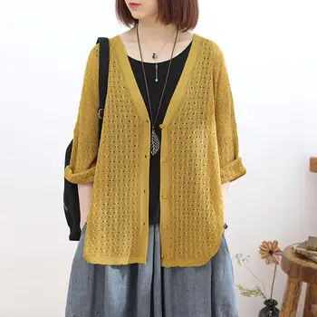 Hollow Knitted Sweater Thin Section Top Summer Air Conditioning Sunscreen Outside Cardigan Women's Jacket Short Loose Blusa K204
Hollow Knitted Sweater Thin Section Top Summer Air Conditioning Sunscreen Outside Cardigan Women's Jacket Short Loose Blusa K204