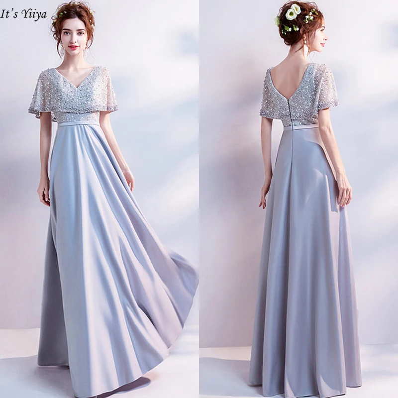 It's Yiiya Evening Dress V-Neck Lace Appliques A-Line Robe De Soiree Short Sleeve Floor-Length Women Party Dresses LX266
It's Yiiya Evening Dress V-Neck Lace Appliques A-Line Robe De Soiree Short Sleeve Floor-Length Women Party Dresses LX266