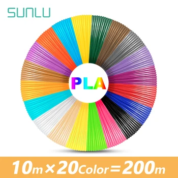 

SUNLU PLA 1.75MM 5M 10M Filament For 3D Printing Material 3D pen plastic 20Colors 3D Artwork Chirldren's Educational Gifts