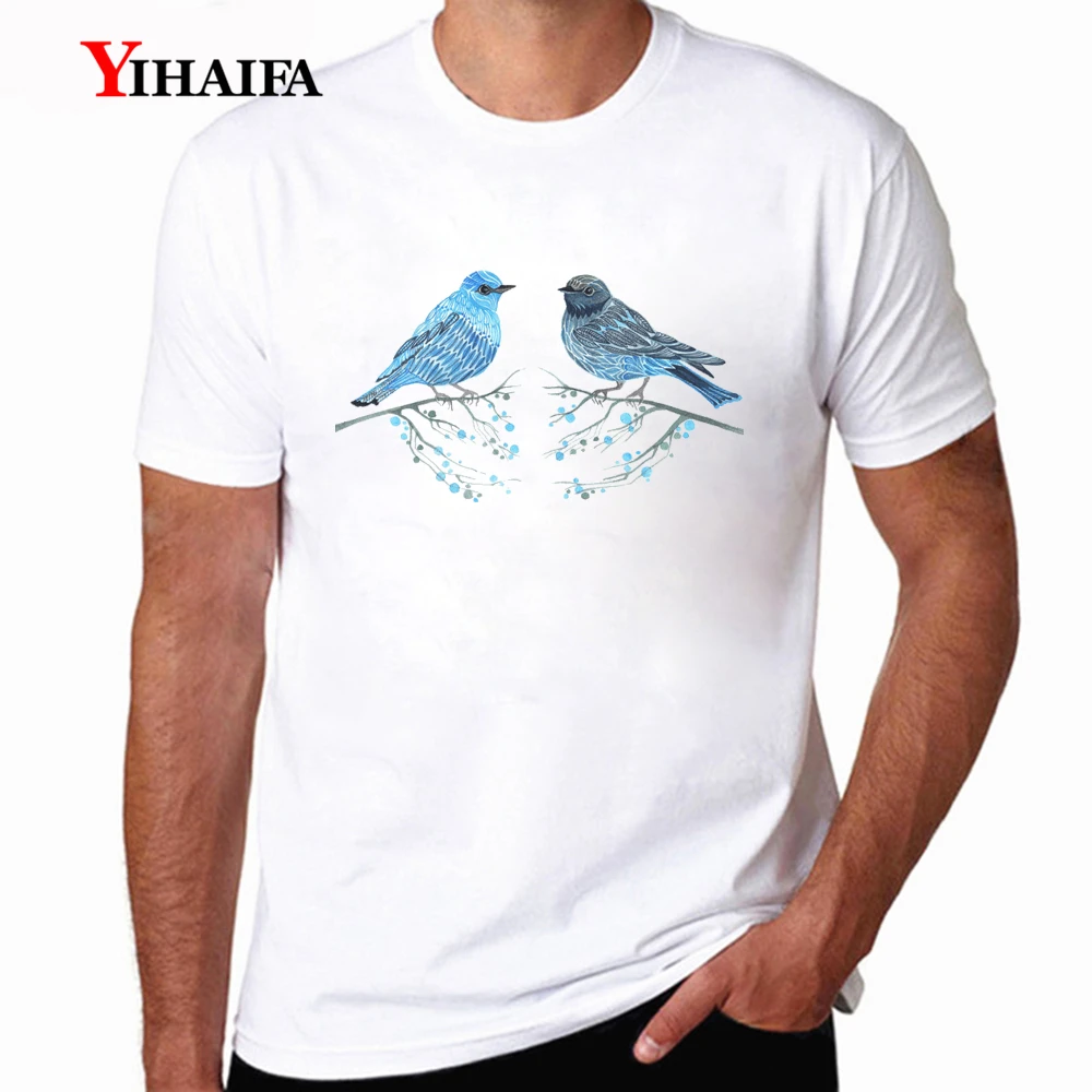 Casual T-Shirt Mens Hipster Tees Colorful Love Bird Printed Tee Shirts Short Sleeve Valentine's Day Streetwear White Tops
Casual T-Shirt Mens Hipster Tees Colorful Love Bird Printed Tee Shirts Short Sleeve Valentine's Day Streetwear White Tops