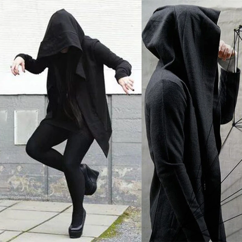Men coat Gothic Steampunk Wizard Hooded Coat Cloak Outwear Casual Black Fashion autumn casual cardigan Men coat Gothic Steampunk Wizard Hooded Coat Cloak Outwear Casual Black Fashion autumn casual cardigan