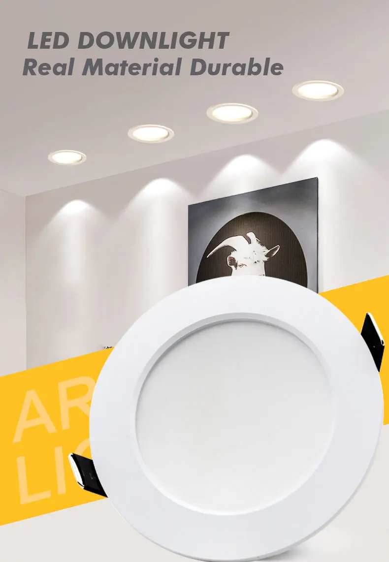 Led Downlight Round Ceiling Lighting Recessed Spot Waterproof Industrial Modern Mortise Lights Panel Spotlights Indoor Lamp