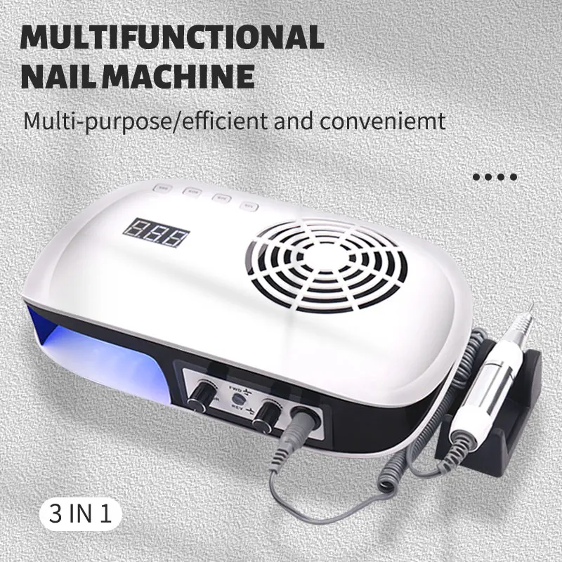3-IN-1 Nail Dust Vacuum Cleaner & UV Lamp & Nail Drill Manicure Machine Nail Fan For Manicure Tools Nail Art Equipment
3-IN-1 Nail Dust Vacuum Cleaner & UV Lamp & Nail Drill Manicure Machine Nail Fan For Manicure Tools Nail Art Equipment