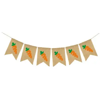 Happy Easter Burlap Banner Multi Usage Carrot Bunting Banner Garland for Party Decor Favors
Happy Easter Burlap Banner Multi Usage Carrot Bunting Banner Garland for Party Decor Favors