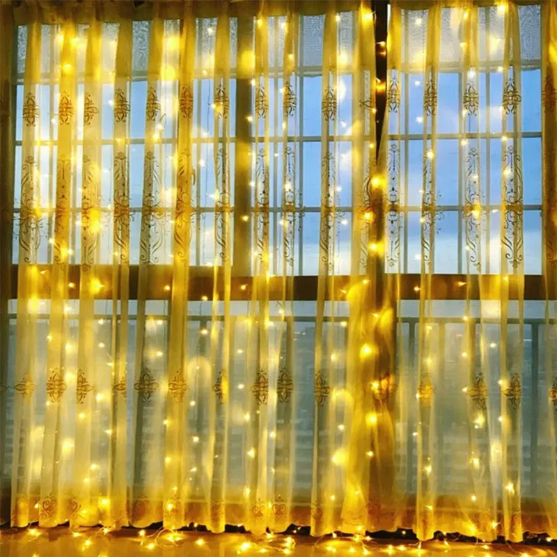 Christmas Wreath LED Curtain Icicle Light String 3M x 3M Indoor Drip Party Garden Stage Outdoor Decoration Fairy Light
Christmas Wreath LED Curtain Icicle Light String 3M x 3M Indoor Drip Party Garden Stage Outdoor Decoration Fairy Light