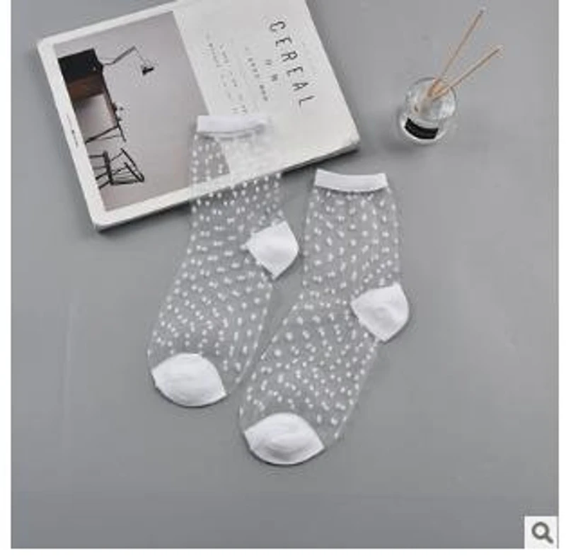 Spring Lace Transparent Crystal Lady Socks 10 Colors Comfy Sheer Silk Ankle Socks MOU
Spring Lace Transparent Crystal Lady Socks 10 Colors Comfy Sheer Silk Ankle Socks MOU