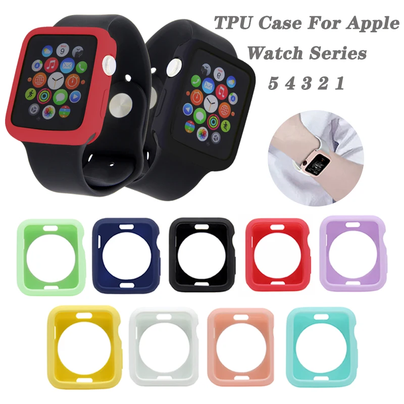 TPU Case For Apple Watch 5 4 Cover 44mm 40mm Shatter-Resistant Silicone Soft Cover bumper For iwatch Series 3 2 1 42/38mm shell
TPU Case For Apple Watch 5 4 Cover 44mm 40mm Shatter-Resistant Silicone Soft Cover bumper For iwatch Series 3 2 1 42/38mm shell