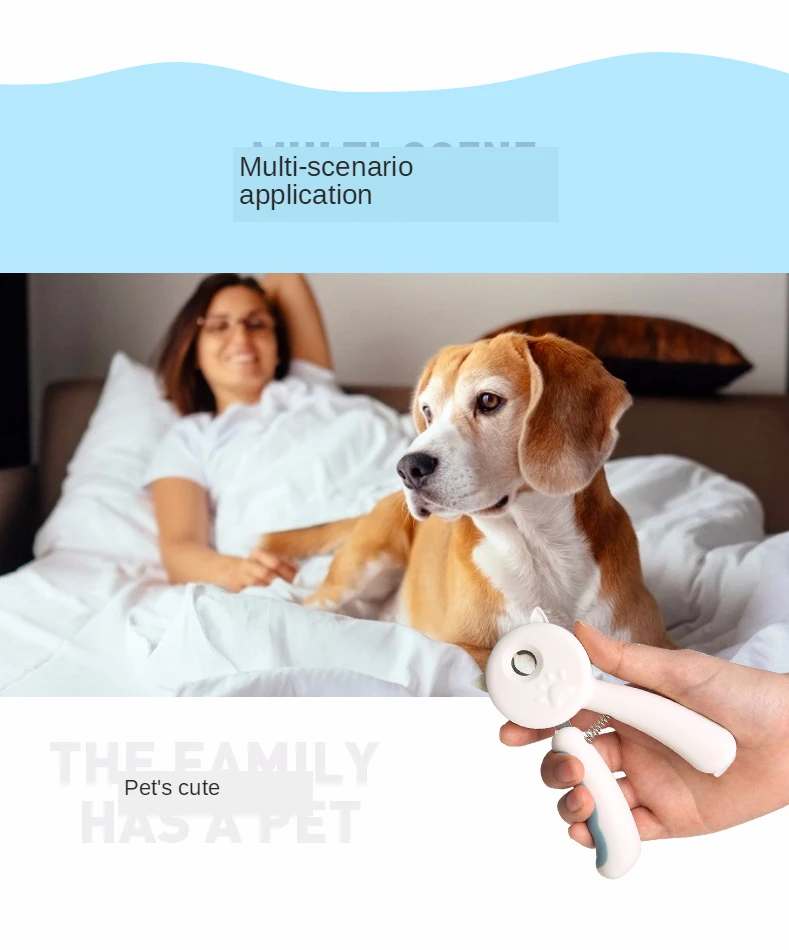 Splash-Proof Pet Nail Clipper with Built-in File for Cats & Dogs