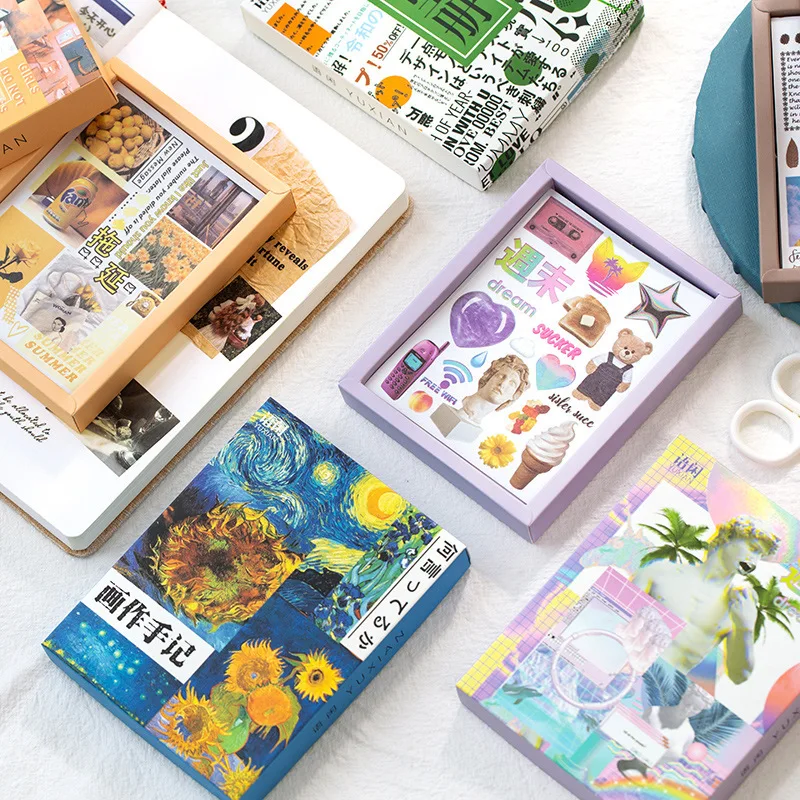 50 Pcs/box Cute Retro Van Gogh Stickers DIY Scrapbooking Journal Travel Label Decorative Washi Stickers
50 Pcs/box Cute Retro Van Gogh Stickers DIY Scrapbooking Journal Travel Label Decorative Washi Stickers
